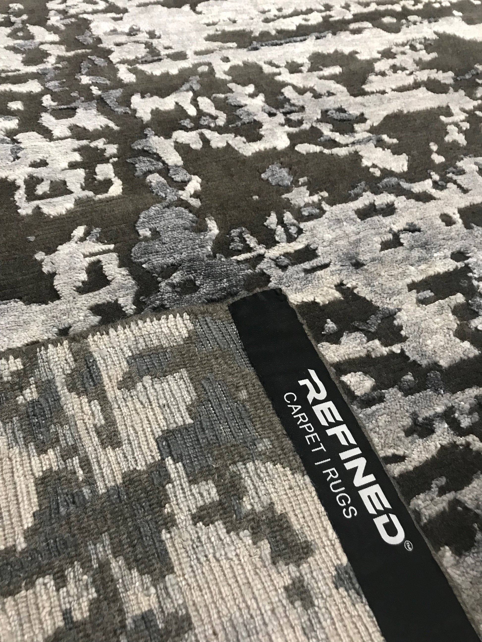 refined carpet rugs cascade collection hand knotted handmade area rugs modern wool and bamboo silk affordable online rug store orange county slate gray 