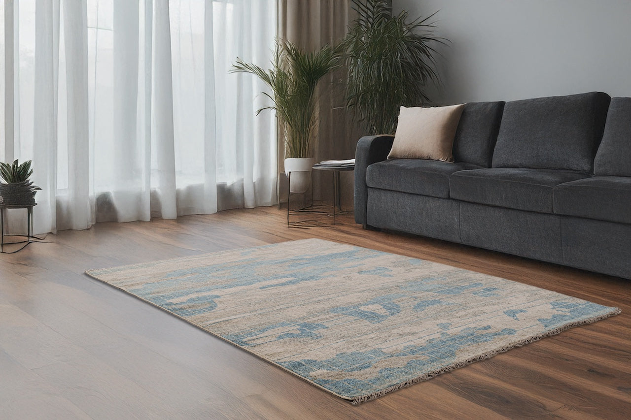 Del Mar (DM-169) Ivory Blue Rug