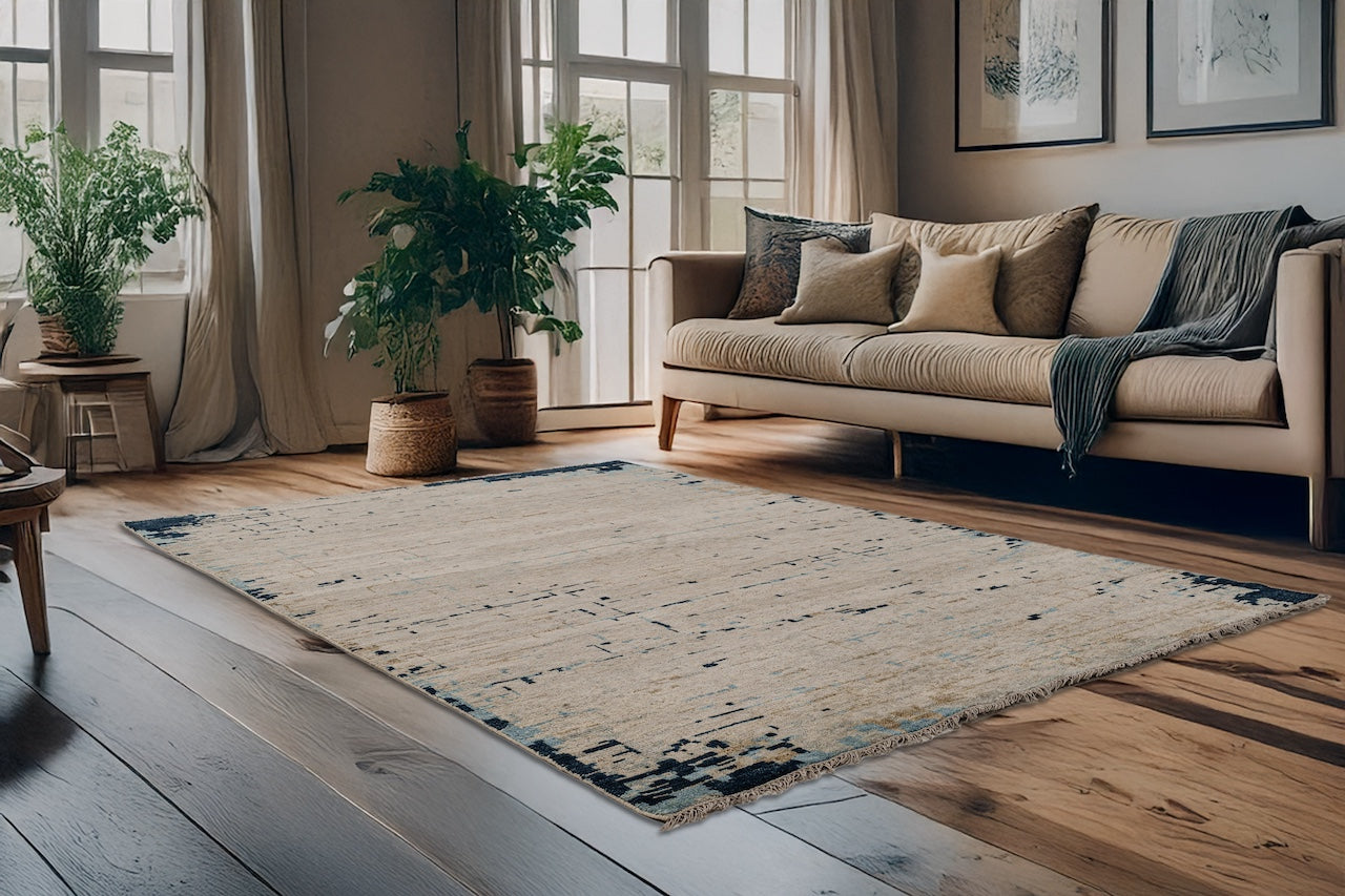 Harbor Town (HT-159A) Ivory Blue Rug
