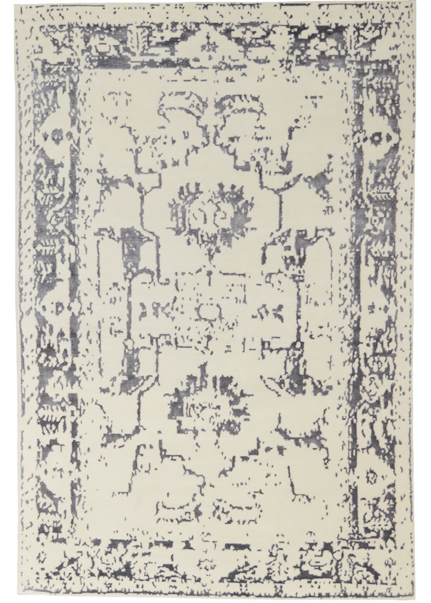 Elegance Collection (EL-4) Ivory + Charcoal Rug