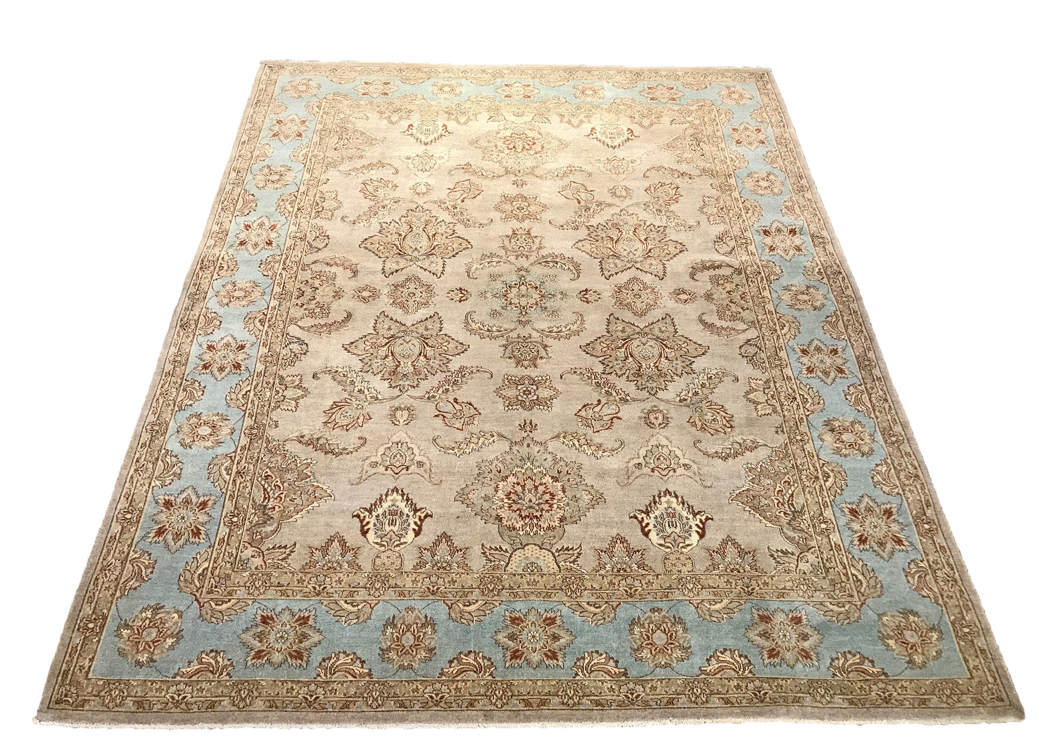 one of a kind pakistan oshak 8 x 10 area rug hand-knotted handmade traditional area rug online rug store