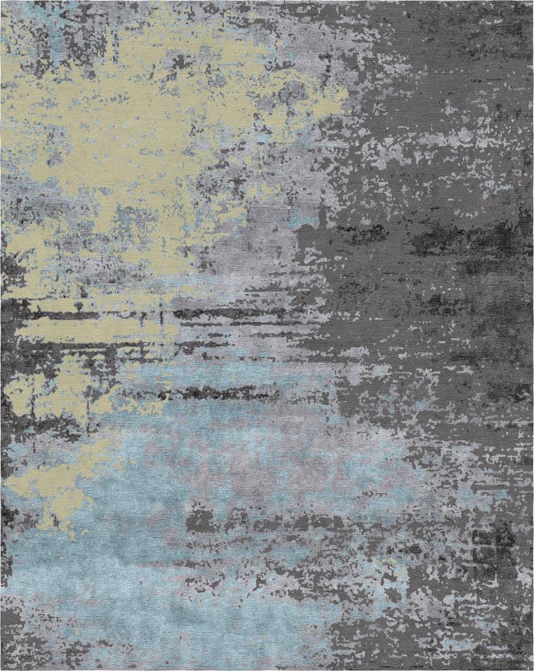 perception collection refined area rugs carpet handknotted modern rug blue and charcoal gray handmade rug india affordable online
